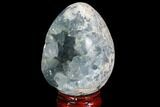 Crystal Filled Celestine (Celestite) Egg Geode - Madagascar #100049-3